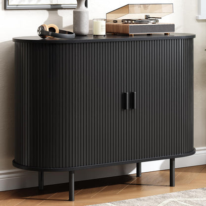 Buffet Cabinet with Storage, 40" Sideboard Buffet with Sliding Door, Coffee Bar Cabinet with Adjustable Shelf, Console Table, Accent Table for Entryway, Kitchen, Dining Room