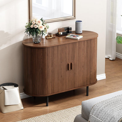 Buffet Cabinet with Storage, 40" Sideboard Buffet with Sliding Door, Coffee Bar Cabinet with Adjustable Shelf, Console Table, Accent Table for Entryway, Kitchen, Dining Room